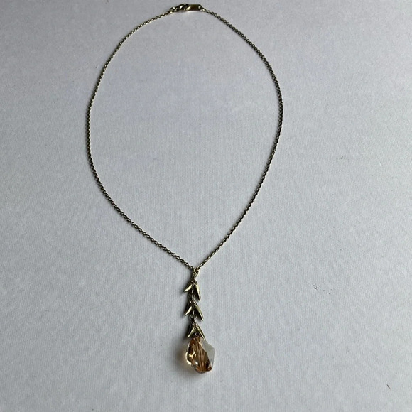 Gerard Yosca Glass Crystal Pendant Dangle Necklace - Picture 11 of 15